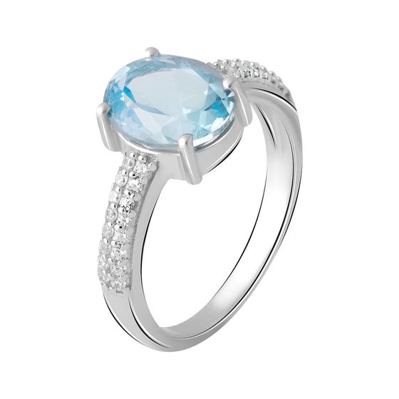 Серебряное кольцо с топазом