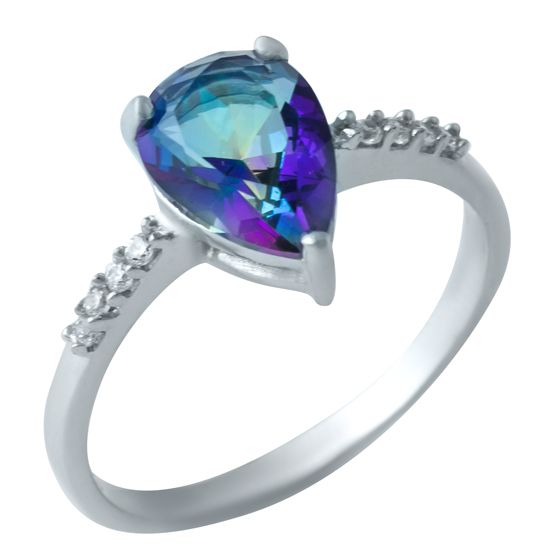 Серебряное кольцо с мистик топазом 1.537ct