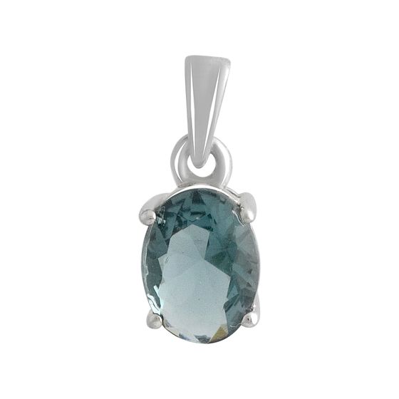Серебряная подвеска с топазом Лондон Блю 0.815ct