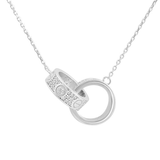 Золотое колье с фианитами 0.98ct