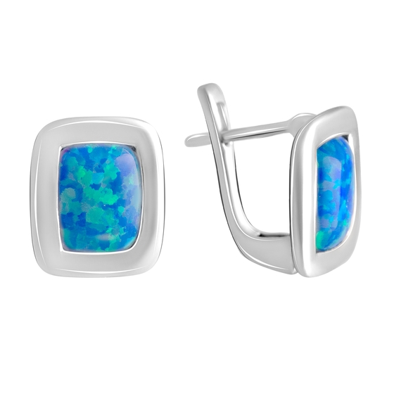 Серебряные серьги с опалом