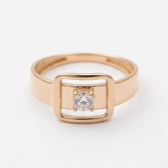Золотое кольцо с фианитами 0.06ct