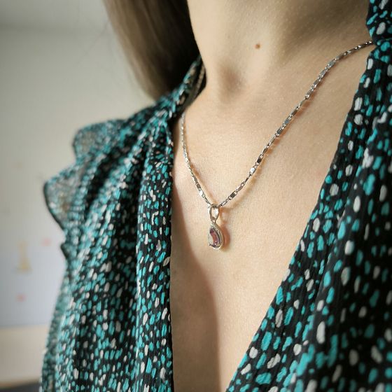 Серебряная подвеска с аметистом 0.688ct