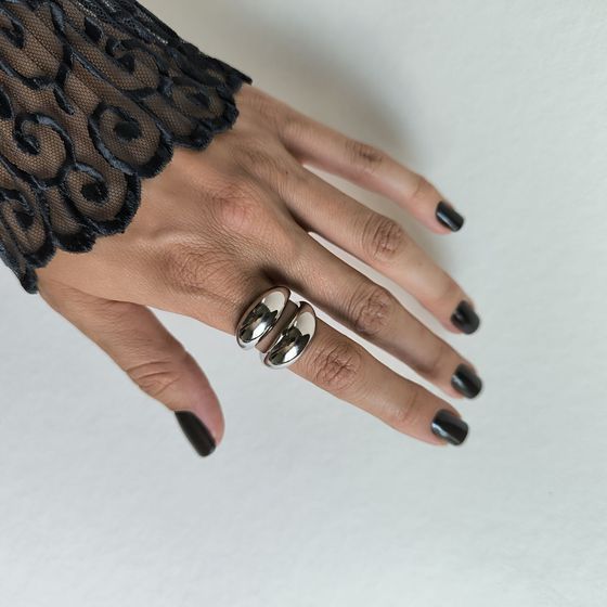 Серебряное кольцо без камней