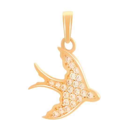 Золотая подвеска с фианитами 0.24ct