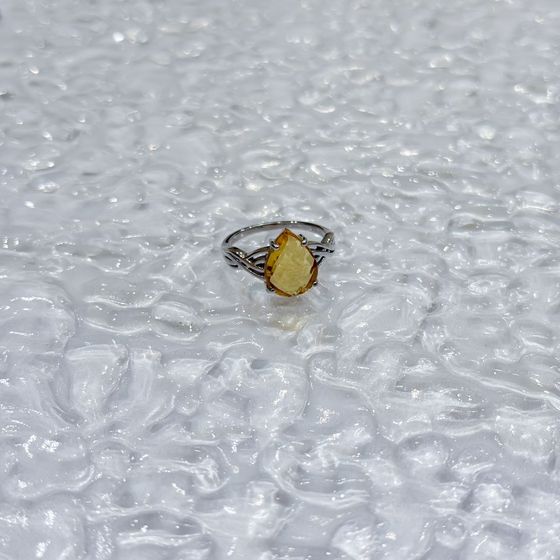 Серебряное кольцо с цитрином nano 3.05ct