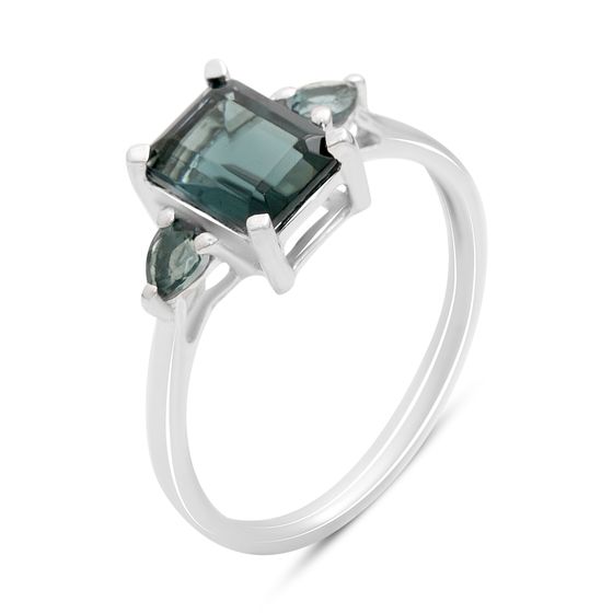 Серебряное кольцо с топазом Лондон Блю 1.647ct