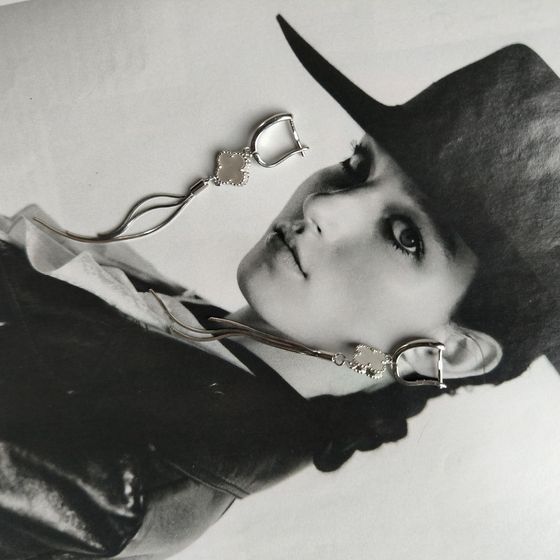 Серебряные серьги с перламутром