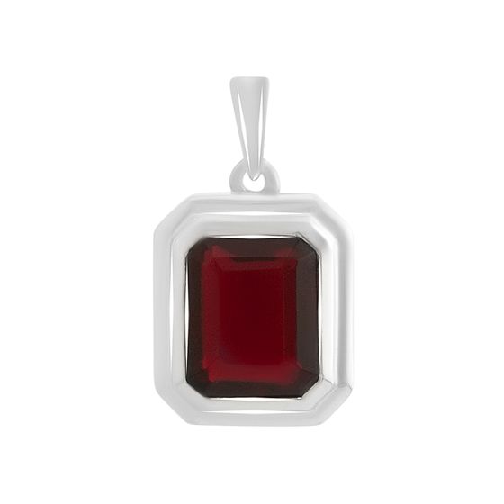 Серебряная подвеска с гранатом nano 2.625ct