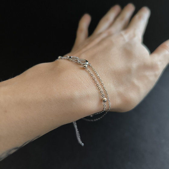 Серебряный браслет с фианитами