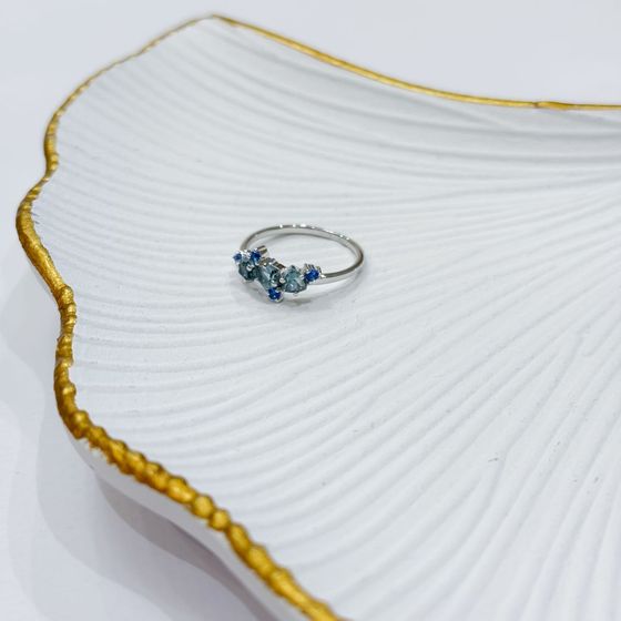 Серебряное кольцо с топазом Лондон Блю 0.76ct, топазом