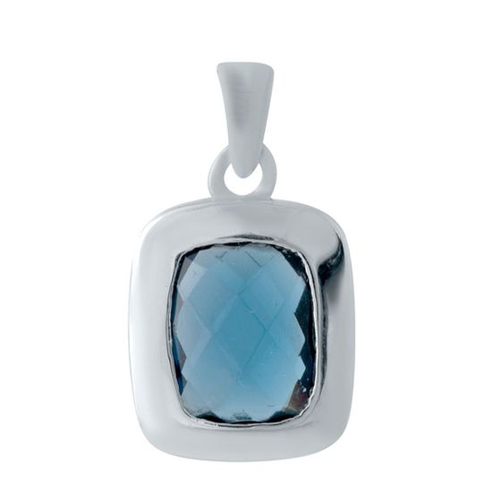 Серебряная подвеска с топазом Лондон Блю