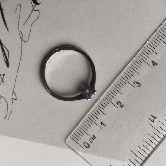 Серебряное кольцо с аметистом 0.425ct