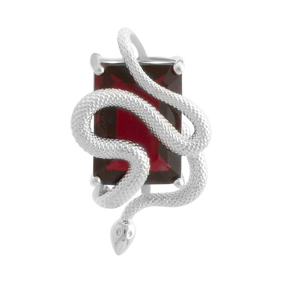 Серебряная подвеска с гранатом 6.142ct