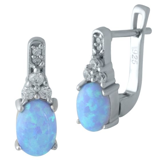 Серебряные серьги с опалом