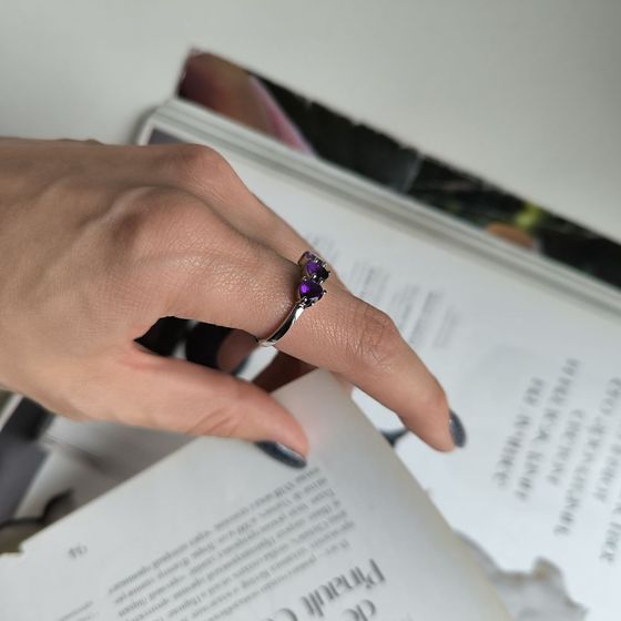 Серебряное кольцо с аметистом 4.563ct
