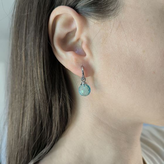 Серебряные серьги с фианитами