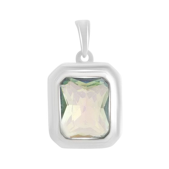 Серебряная подвеска с мистик топазом 2.4ct