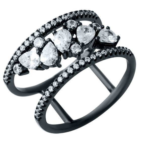 Серебряное кольцо с фианитами