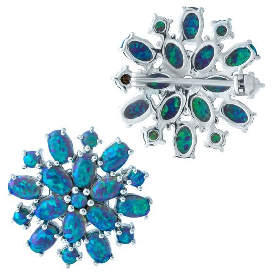 Серебряная брошка с опалом 2.59ct