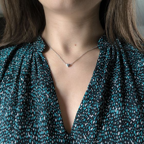Серебряное колье без камней