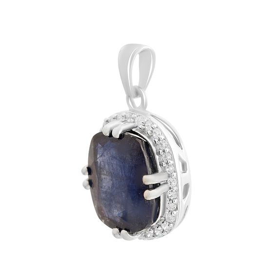 Серебряная подвеска с сапфиром 8ct