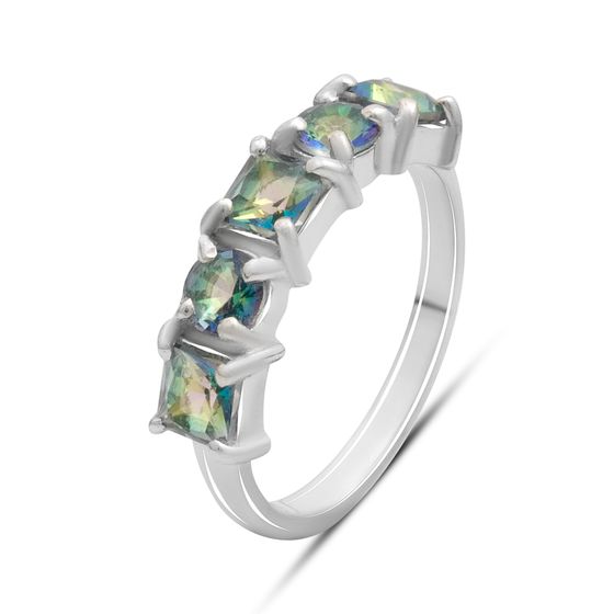 Серебряное кольцо с мистик топазом 1.192ct
