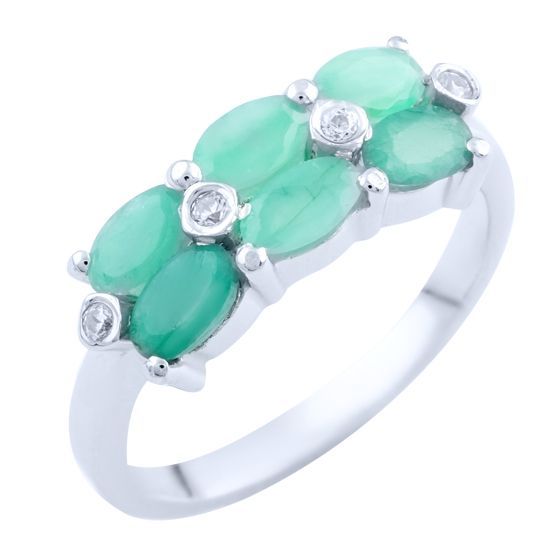 Серебряное кольцо с изумрудом