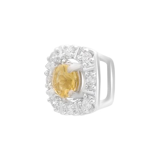 Серебряная подвеска с цитрином nano 0.305ct