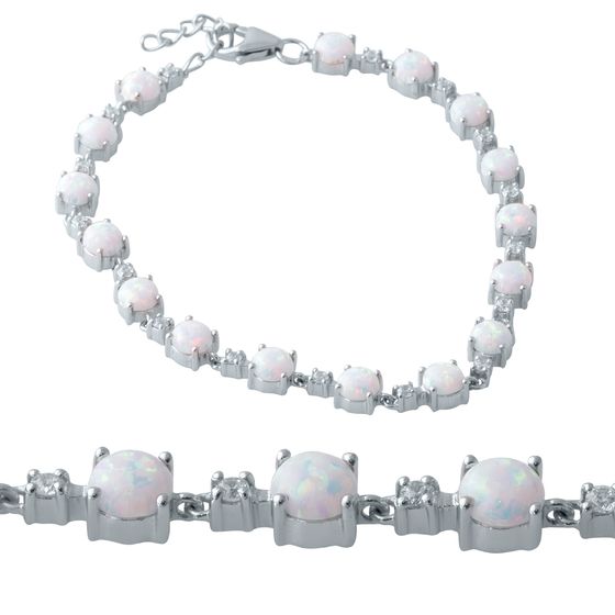 Серебряный браслет с опалом 3.71ct