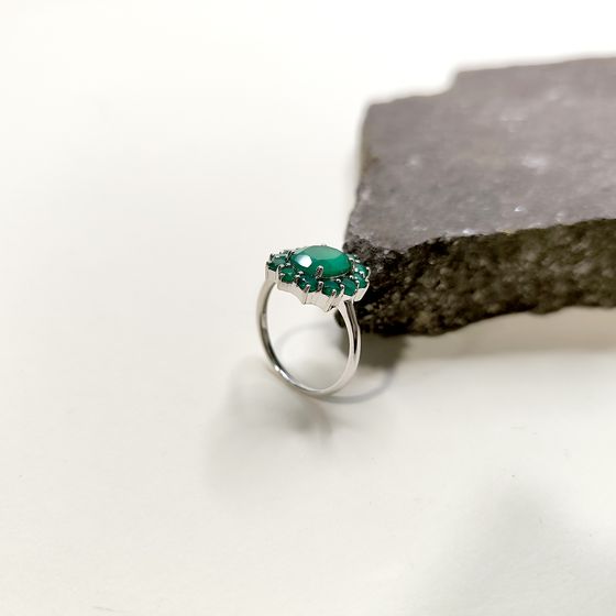 Серебряное кольцо с агатом 3.331ct