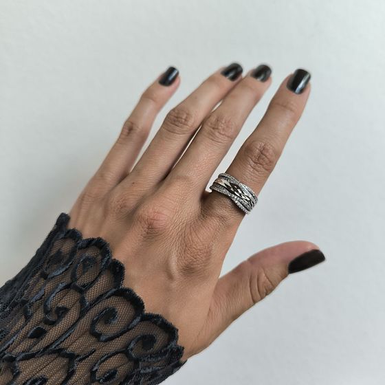 Серебряное кольцо с фианитами