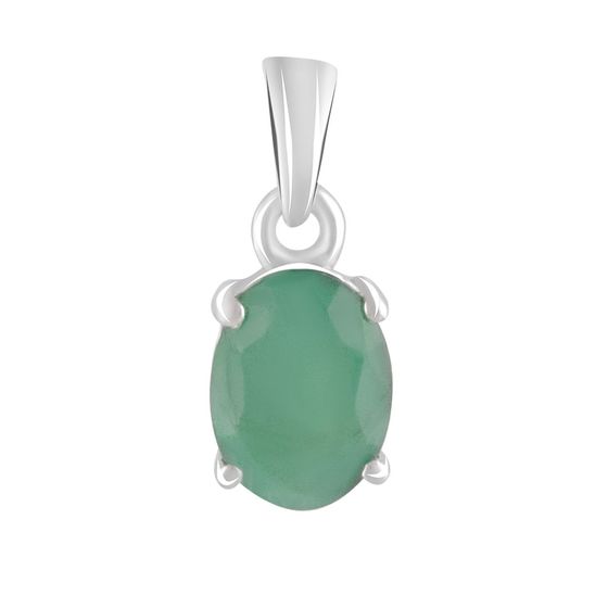 Серебряная подвеска с изумрудом 1.305ct
