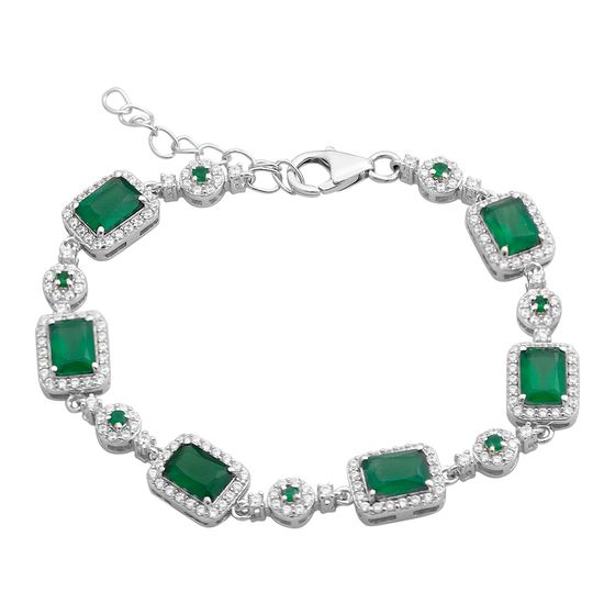 Серебряный браслет с агатом 8.63ct