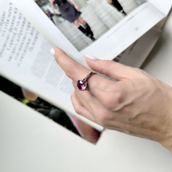 Серебряное кольцо с александритом 4.87ct