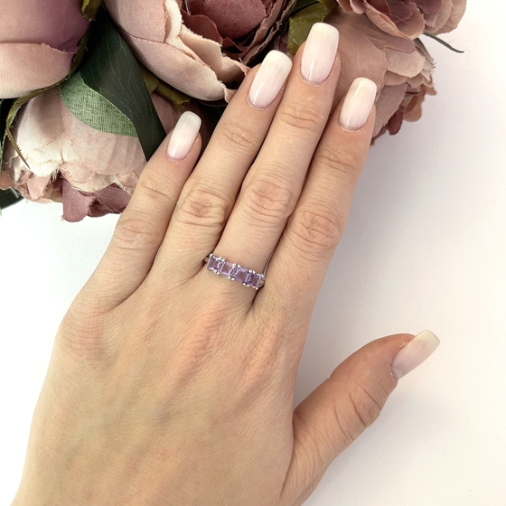 Серебряное кольцо с аметистом 1.4ct