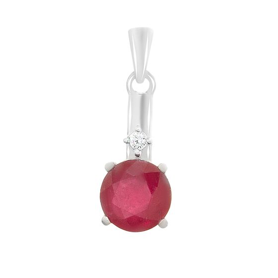 Серебряная подвеска с рубином 2.783ct