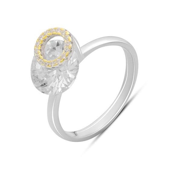 Серебряное кольцо с фианитами