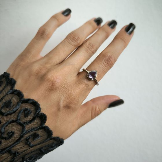 Серебряное кольцо с аметистом 0.63ct