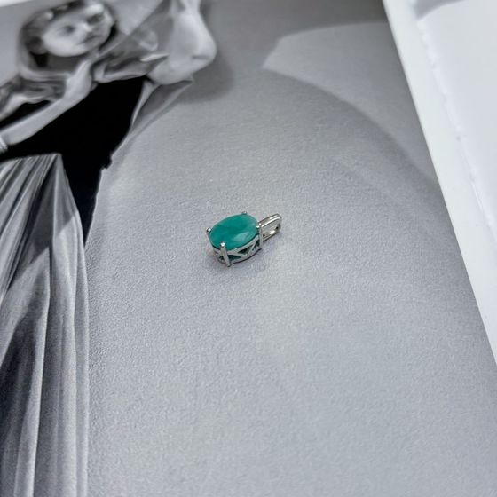 Серебряная подвеска с изумрудом 2.45ct