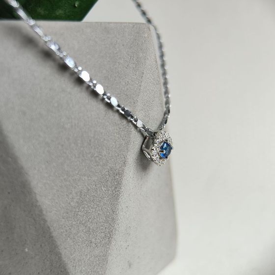Серебряная подвеска с сапфиром nano 0.312ct