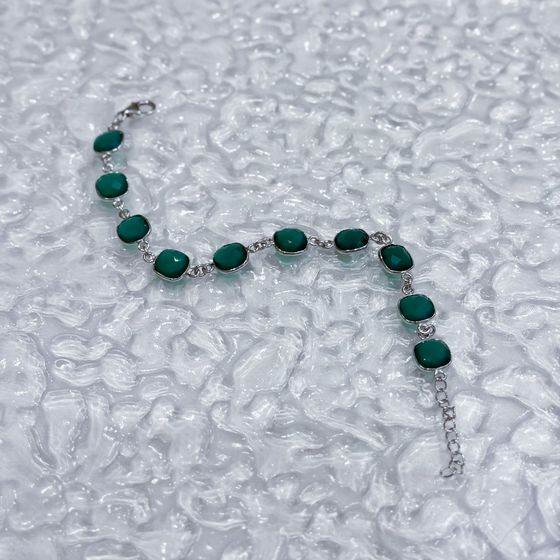 Серебряный браслет с агатом 23.808ct
