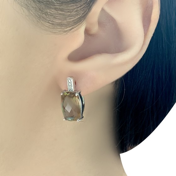 Серебряные серьги с султанитом