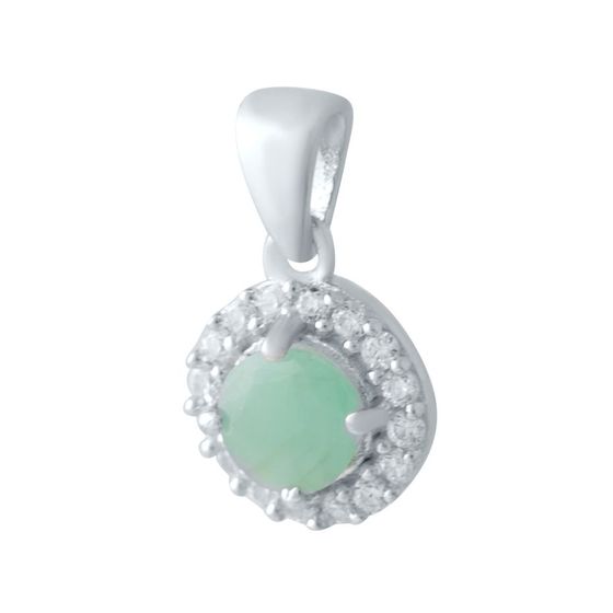 Серебряная подвеска с изумрудом 0.697ct