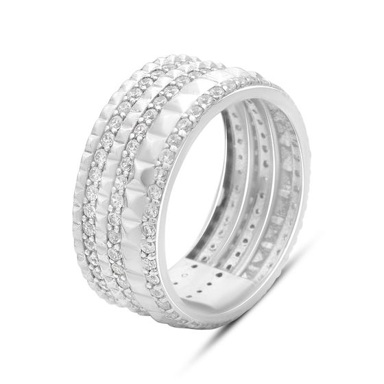 Серебряное кольцо с фианитами
