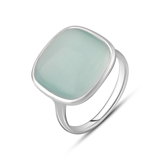 Серебряное кольцо с кошачьим глазом 10.24ct