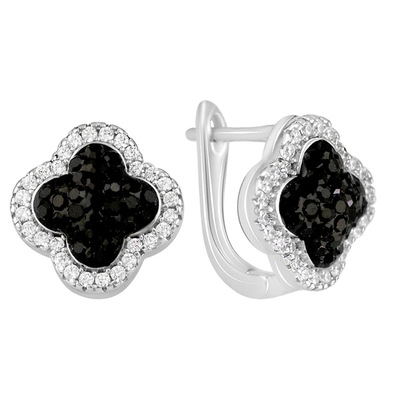 Серебряные серьги с фианитами
