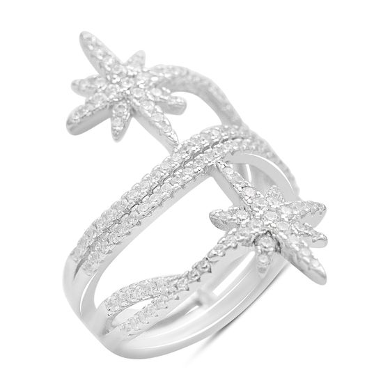 Серебряное кольцо с фианитами
