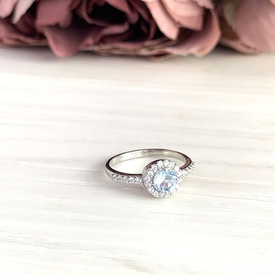 Серебряное кольцо с топазом 0.957ct