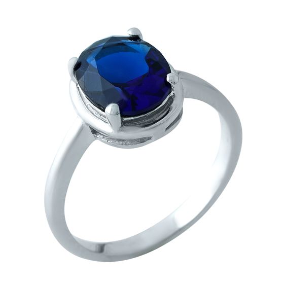 Серебряное кольцо с сапфиром nano 2.225ct